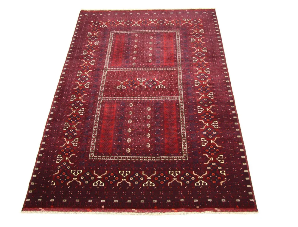 Afghansk teppe - 250 x 157 cm - rød