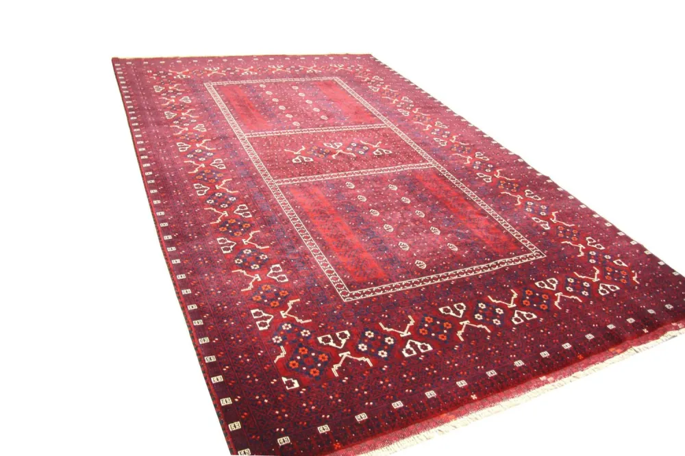 Afghansk teppe - 250 x 157 cm - rød