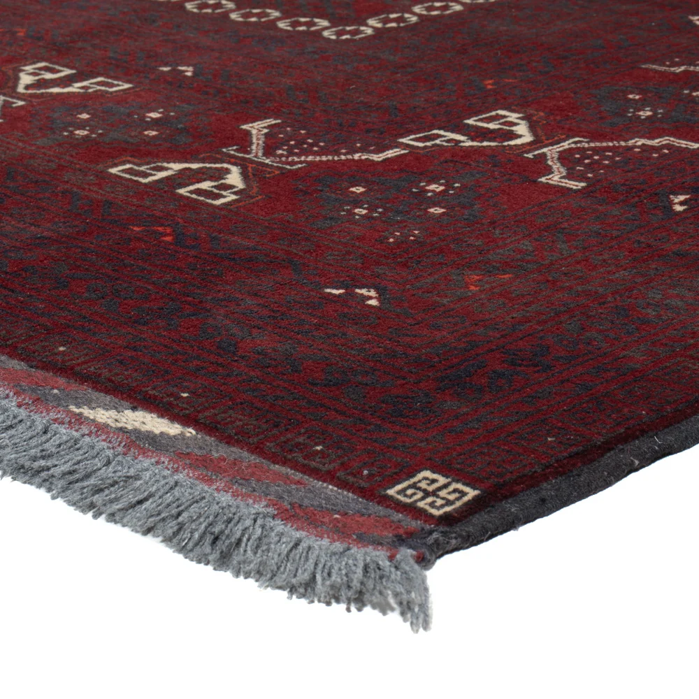 Afghansk teppe - 250 x 157 cm - mørk rød