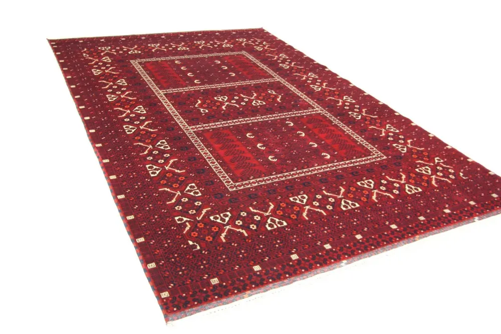 Afghansk teppe - 250 x 170 cm - rød