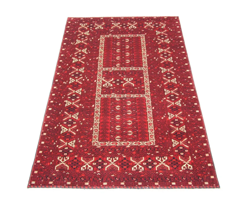 Afghansk teppe - 252 x 166 cm - rød