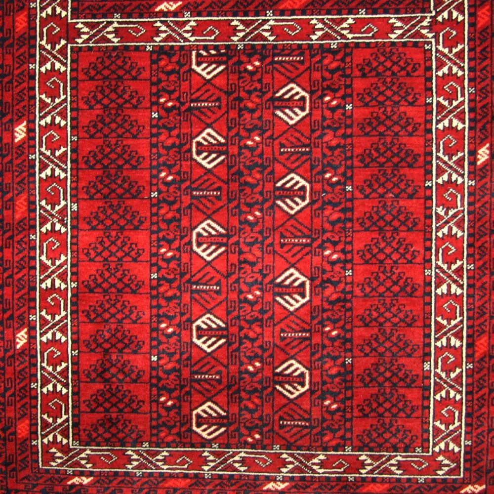 Afghansk teppe - 252 x 166 cm - rød