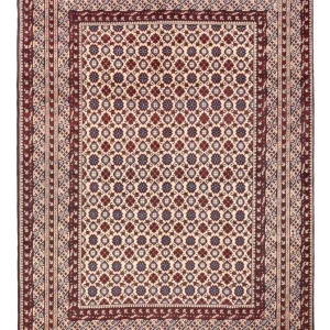 Afghansk teppe - 281 x 194 cm - lys beige