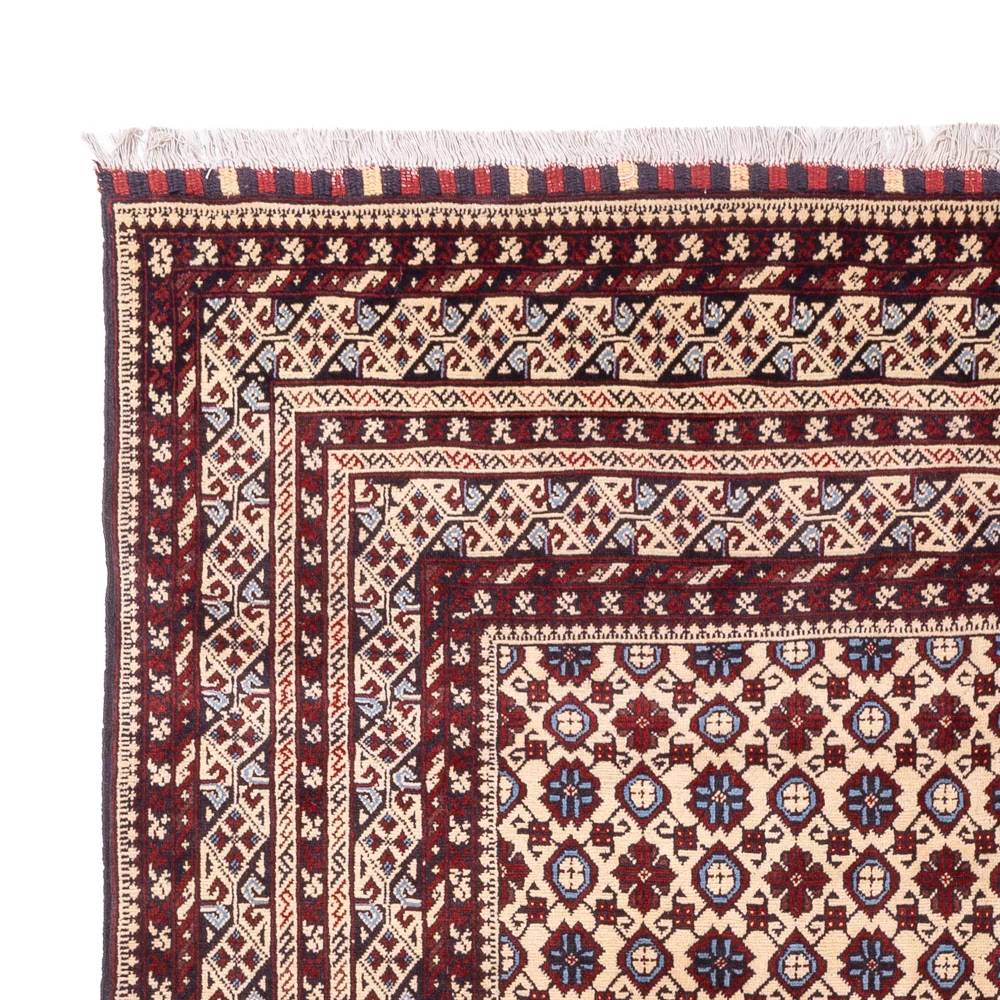Afghansk teppe - 281 x 194 cm - lys beige