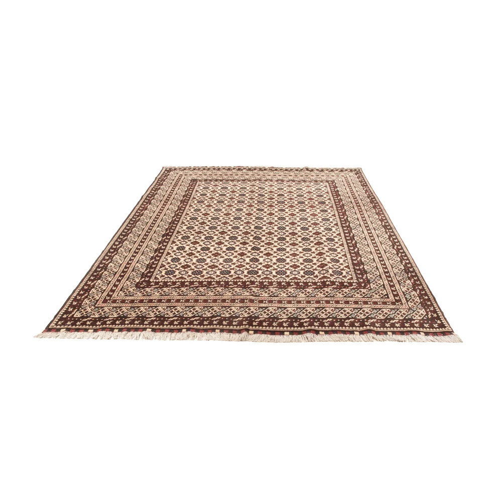 Afghansk teppe - 281 x 194 cm - lys beige