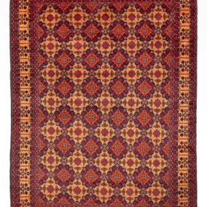 Afghansk teppe - 284 x 199 cm - mørk beige
