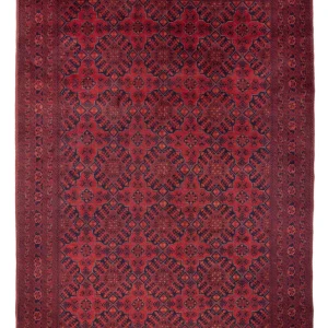 Afghansk teppe - 288 x 193 cm - rød