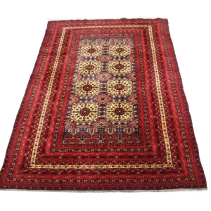 Afghansk teppe - 288 x 195 cm - rød