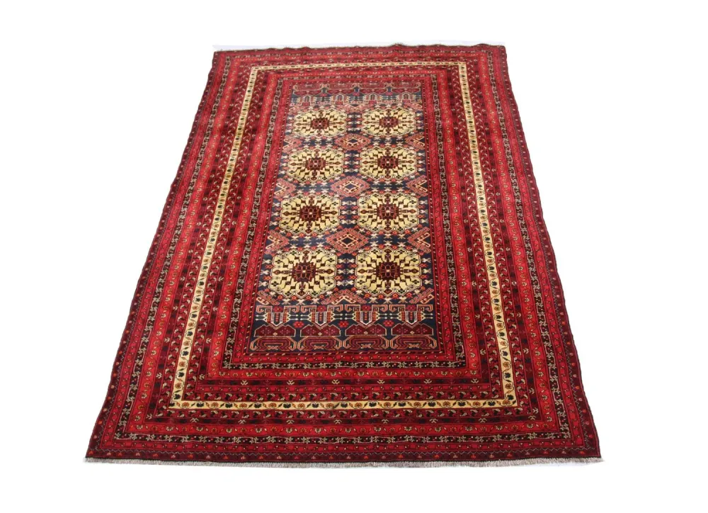 Afghansk teppe - 288 x 195 cm - rød