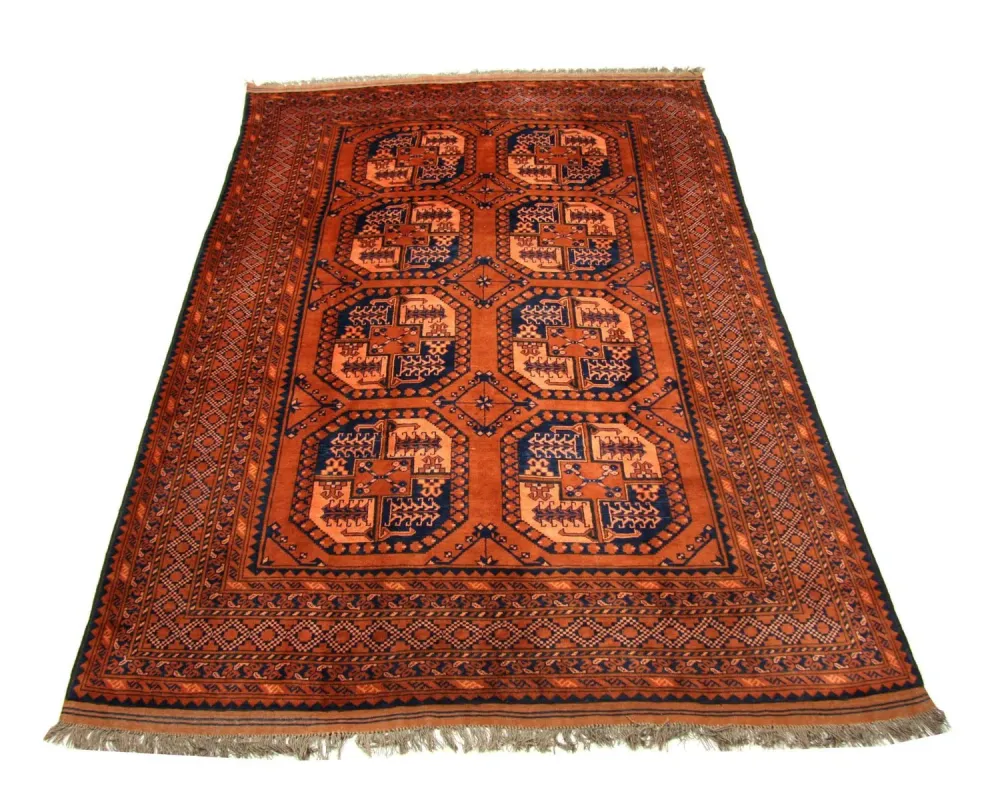 Afghansk teppe - 290 x 208 cm - oransje