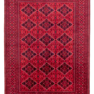 Afghansk teppe - 293 x 196 cm - rød