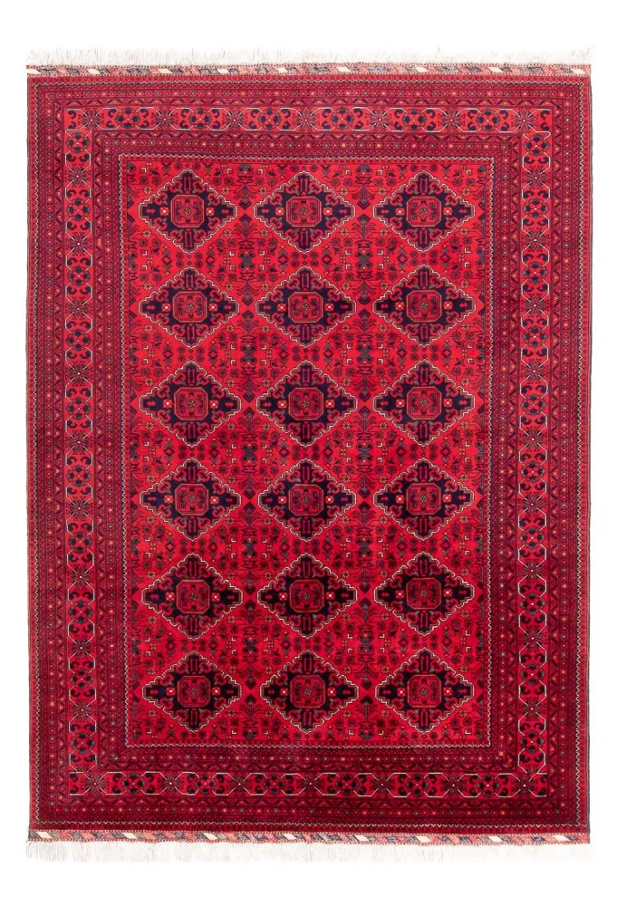 Afghansk teppe - 293 x 196 cm - rød