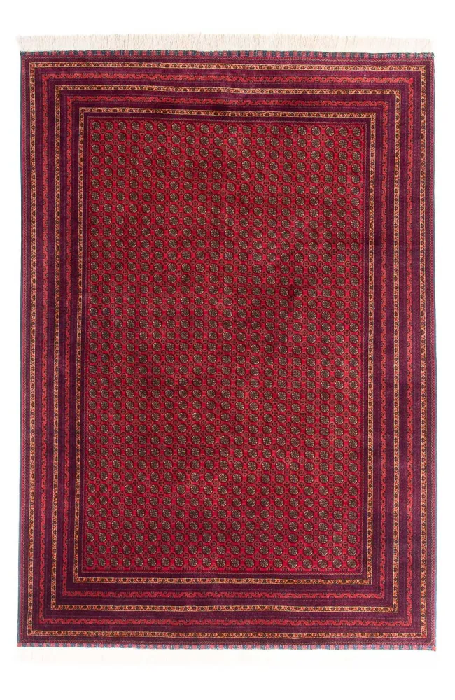 Afghansk teppe - 294 x 194 cm - rød