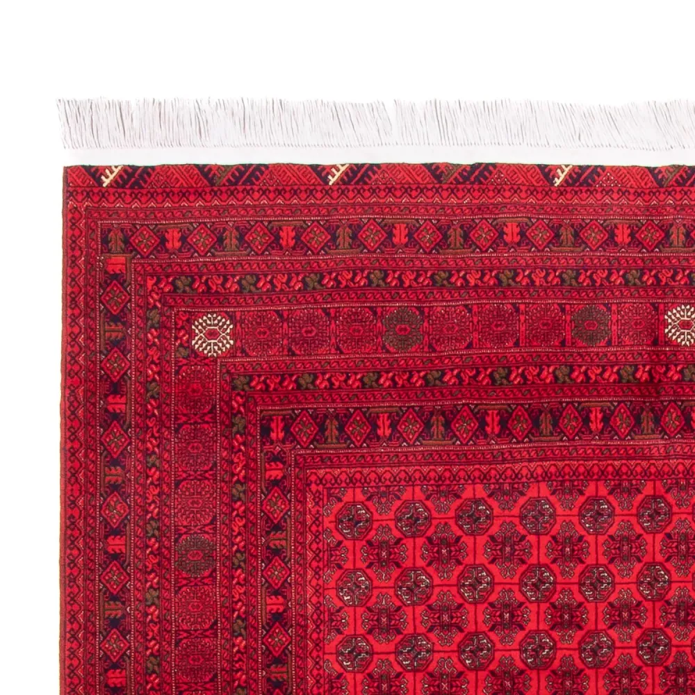 Afghansk teppe - 295 x 194 cm - rød