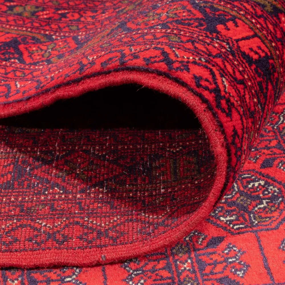 Afghansk teppe - 295 x 194 cm - rød
