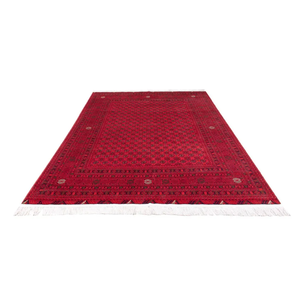 Afghansk teppe - 295 x 194 cm - rød