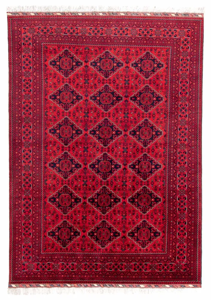 Afghansk teppe - 298 x 198 cm - rød
