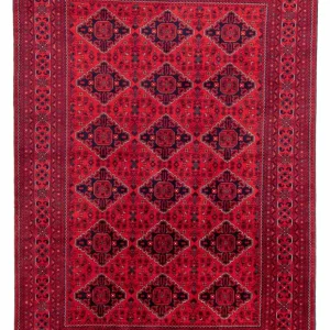 Afghansk teppe - 298 x 198 cm - rød