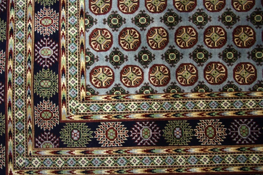Afghansk teppe - 298 x 199 cm - blå