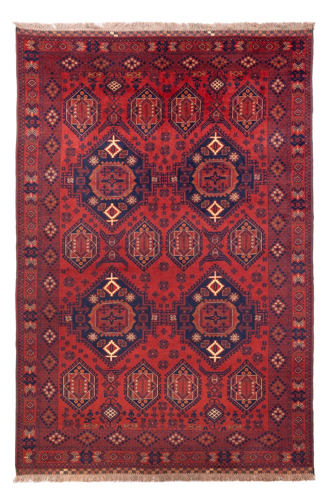 Afghansk teppe - 303 x 200 cm - rød