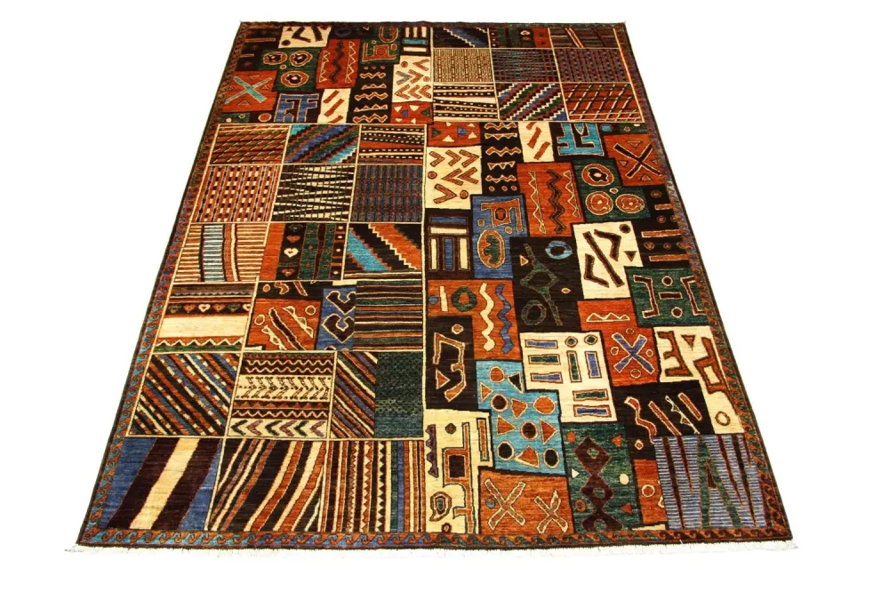 Afghansk teppe - 305 x 220 cm - flerfarget