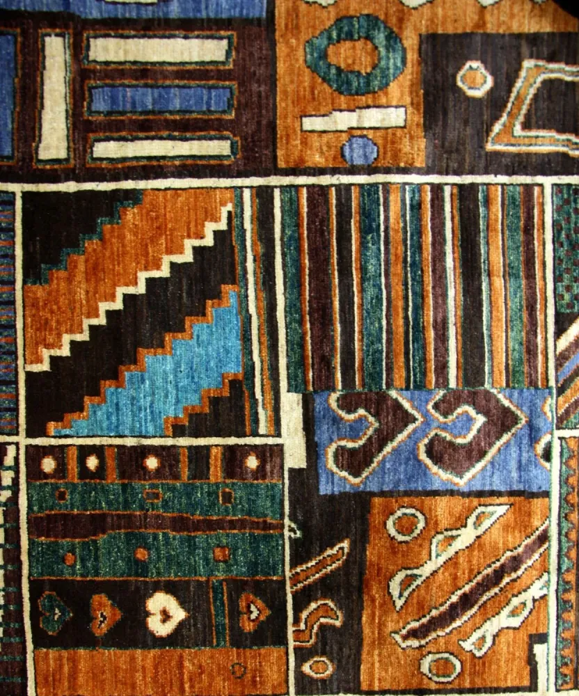Afghansk teppe - 305 x 220 cm - flerfarget