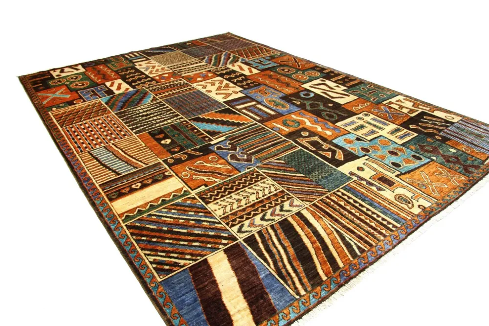 Afghansk teppe - 305 x 220 cm - flerfarget