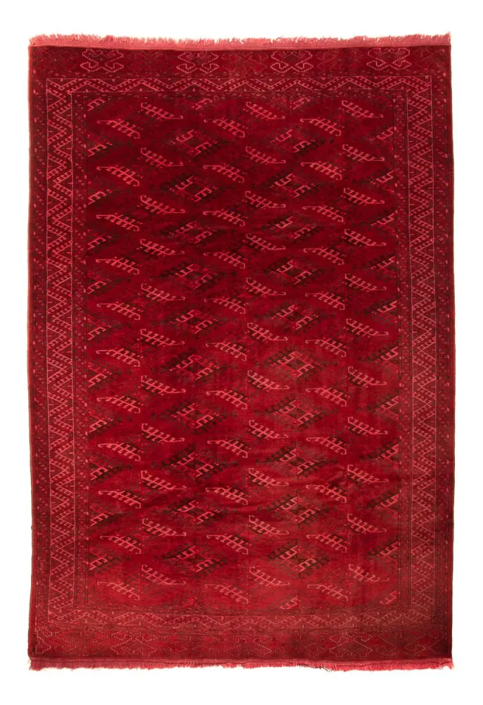 Afghansk teppe - 323 x 279 cm - rød