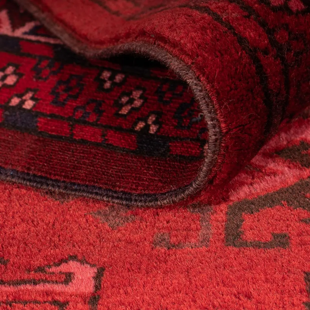 Afghansk teppe - 323 x 279 cm - rød