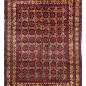 Afghansk teppe - 333 x 240 cm - mørk beige