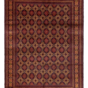 Afghansk teppe - 334 x 248 cm - mørk beige
