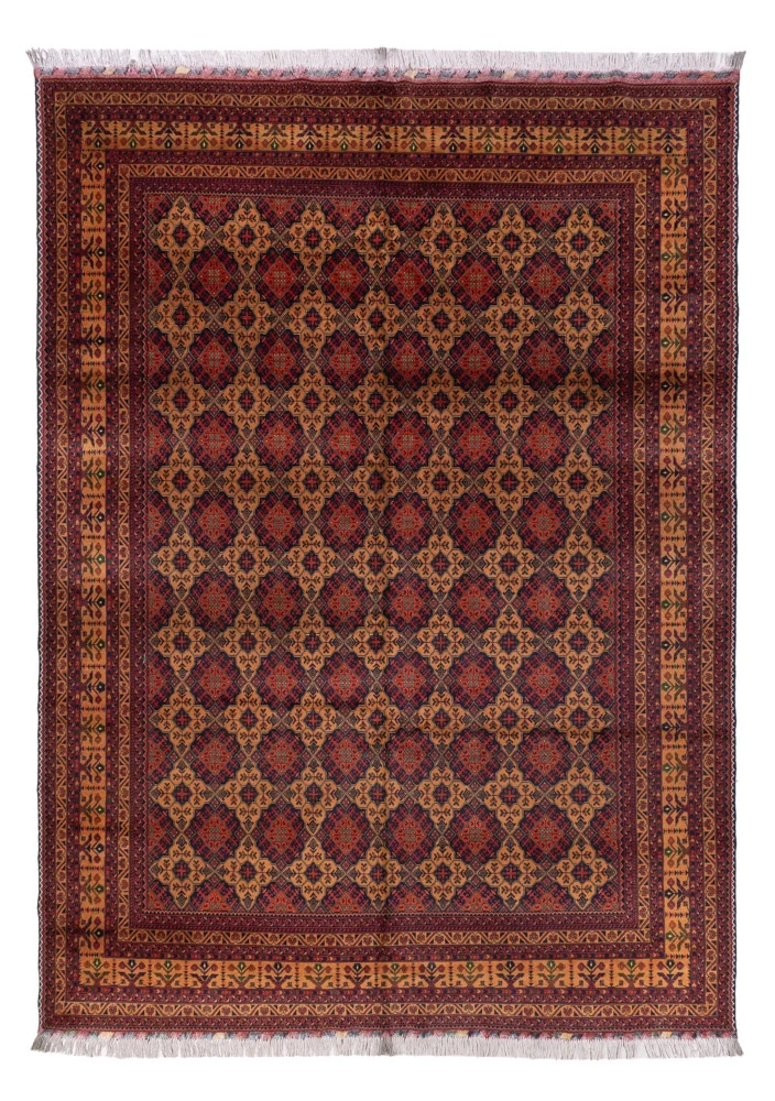 Afghansk teppe - 334 x 248 cm - mørk beige