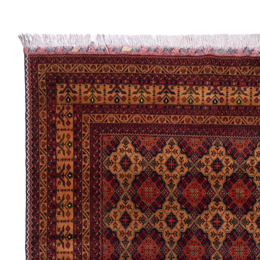 Afghansk teppe - 334 x 248 cm - mørk beige
