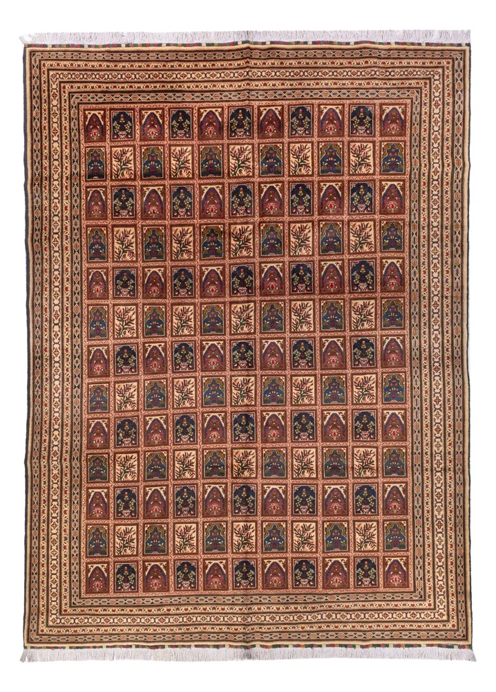 Afghansk teppe - 339 x 240 cm - mørk beige