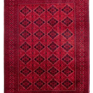 Afghansk teppe - 345 x 244 cm - rød