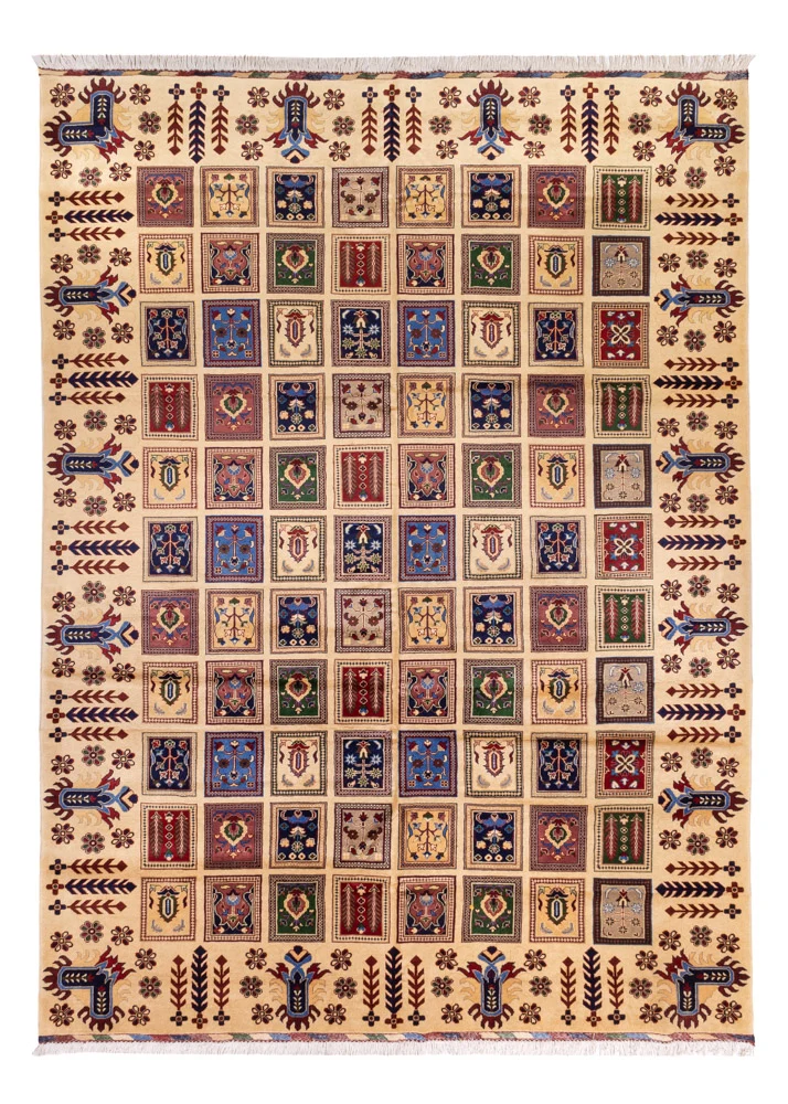 Afghansk teppe - 345 x 252 cm - flerfarget