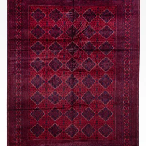 Afghansk teppe - 346 x 241 cm - rød