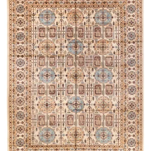 Afghansk teppe - 346 x 245 cm - lys beige