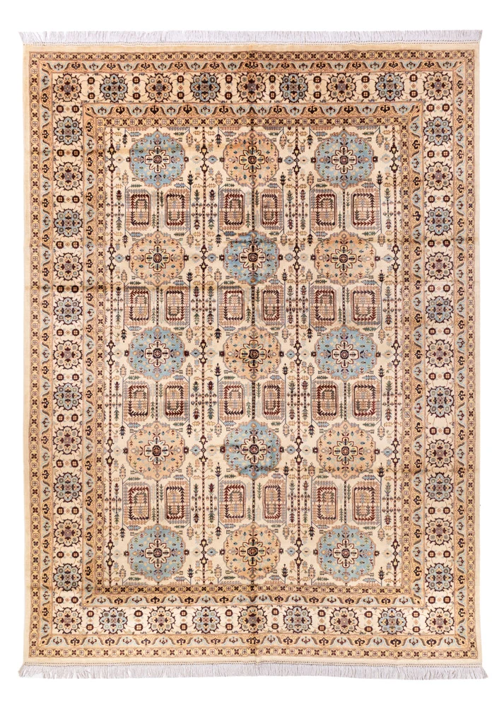 Afghansk teppe - 346 x 245 cm - lys beige