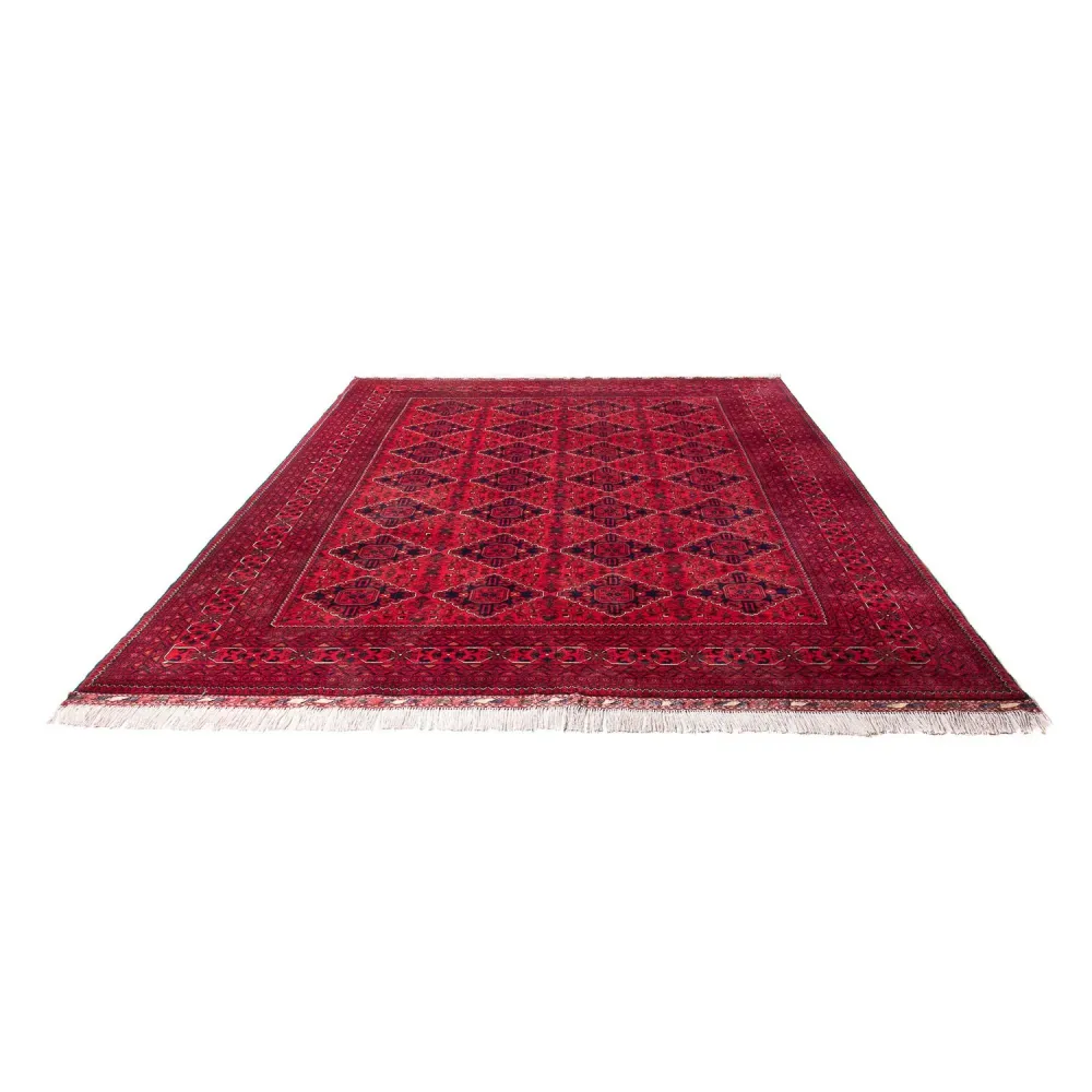 Afghansk teppe - 349 x 246 cm - rød