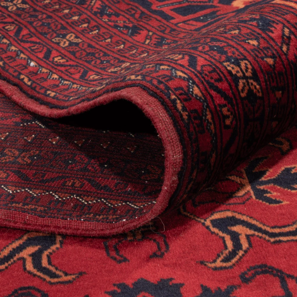 Afghansk teppe - 350 x 256 cm - rød