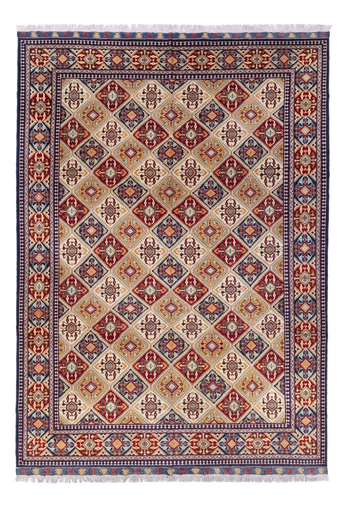Afghansk teppe - 355 x 250 cm - lys beige