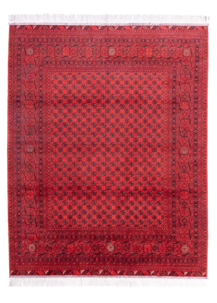 Afghansk teppe - 387 x 298 cm - rød