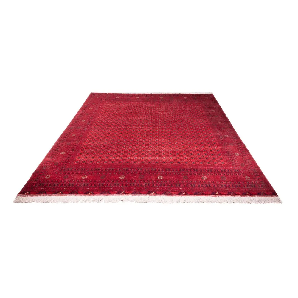 Afghansk teppe - 387 x 298 cm - rød