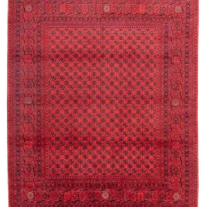 Afghansk teppe - 387 x 298 cm - rød