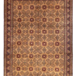 Afghansk teppe - 390 x 290 cm - mørk beige