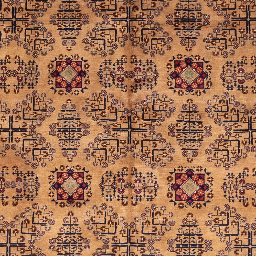 Afghansk teppe - 390 x 290 cm - mørk beige