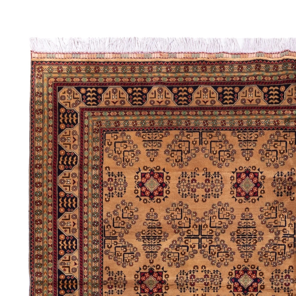 Afghansk teppe - 390 x 290 cm - mørk beige