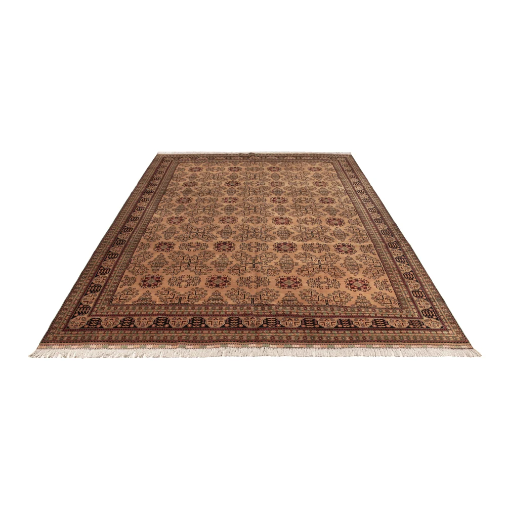 Afghansk teppe - 390 x 290 cm - mørk beige