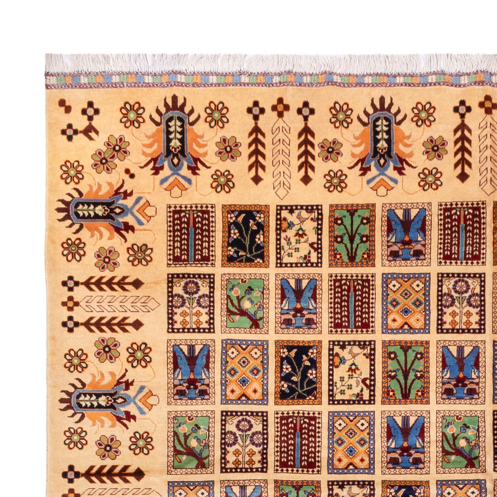 Afghansk teppe - 400 x 295 cm - beige